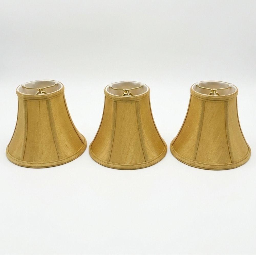 Handmade Gold Lamp Shades - Set Of 3